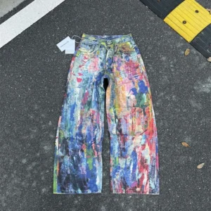 Acne Studio Keychain Print Wide Jeans